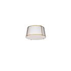 Plafonnier encastré incandescent Dainolite TRA-3FH-GLD-WH Trapezoid 3-Lumières 120W Or