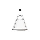 Suspendu à tige Dainolite TRA-3P-BK-WH Trapezoid 3-Lumières 180W Noir mat