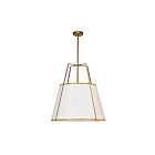 Suspendu à tige Dainolite TRA-3P-GLD-WH Trapezoid 3-Lumières 300W Or