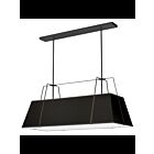 Chandelier horizontal LED Dainolite Trapezoid TRA-444HC-BK 4-lumières 400W noir