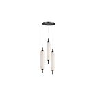 Dainolite TYA-1230LEDP-MB Typha 3-lumières 30W Noir mat Suspendu