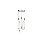 Dainolite TYA-1250LEDP-PC Typha 5-lumières 50W Chrome poli Suspendu