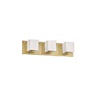 Vanité halogène Dainolite Verona V1230-3W-AGB 180W 3 lumières laiton vieilli