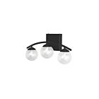 Vanité halogène Dainolite Vanda V13-203W-MB 75W 3 lumières noir mat
