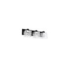Dainolite VED-223W-MB-CLR Veda 3-lumières 180W Noir mat LED Lumière Vanité