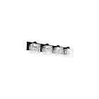 Dainolite VED-294W-MB-CLR Veda 4-lumières 240W Noir mat LED Lumière Vanité