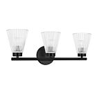 Dainolite VIE-223W-MB Vienna 3-Lumières 180W Noir mat LED Lumière Vanité