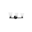 Dainolite VIE-223W-MB Vienna 3-Lumières 180W Noir mat LED Lumière Vanité