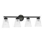 Dainolite VIE-304W-MB Vienna 4-Lumières 240W Noir mat LED Lumière Vanité
