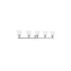 Dainolite VIE-385W-PC Vienna 5-Lumières 300W Chromé poli LED Lumière Vanité