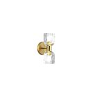 Dainolite VLA-102W-AGB-CLR Vallora 2-lumières 120W Laiton vieilli LED Lumière Vanité