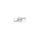 Dainolite VLA-102W-PC-CLR Vallora 2-lumières 120W Chrome poli LED Lumière Vanité