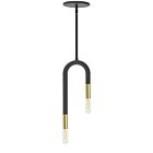 Suspendu incandescent Dainolite Wand WAN-152P-MB-AGB 120W 2 lumières noir mat