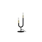 Lampe de table à LED Dainolite WAN-172T-MB-AGB Wand 2-Lumières Noir mat 120W