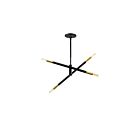 Suspendu à LED Dainolite Wand WAN-244P-MB-AGB 240W 4-Lumières Noir mat