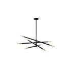 Suspendu incandescent Dainolite Wand WAN-548P-MB-AGB 480W 8 lumières noir mat