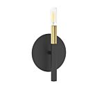 Applique Incandescent Dainolite Wand WAN-91W-MB-AGB 60W 1 lumière noir mat
