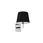 Applique murale à incandescence Dainolite Whitney WHN-91W-PC-BK 6W 1-Lumière noir