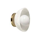 Dainolite WLK-71W-AGB Wilkins 1-Lumière 60W Imitation d'albâtre et Laiton vieilli LED Applique Murale