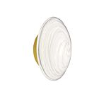 Dainolite WNA-75LEDW-AGB-SWL Wenona 1-Lumière 5W Blanc et Laiton vieilli LED Applique Murale 3000K