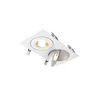 Dals Lighting FGM4-CC-DUO-WH 18W 4" Blanc Luminaire encastré à double cardan