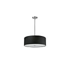 Suspendu tambour LED Dainolite 571-204P-PC-BK Everly 4-Lumières 240W Chrome poli