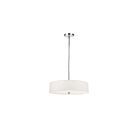 Lampe Suspendu tambour LED Dainolite 571-204P-PC-WH Everly 4-Lumières 240W Chrome poli