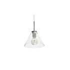 Mini suspendus Dainolite RSW-91P-SC-CLR Roswell 1-Lumière 60W Chrome satiné