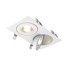 Dals Lighting FGM4-CC-DUO-WH 18W 4" Blanc Luminaire encastré à double cardan