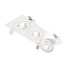 Dals Lighting FGM4-CC-TRIO-WH 27W 4" Blanc Luminaire encastré à trois cardan