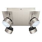 Eglo 200031A Armento 26.8W Nickel satiné et noir LED Projecteur