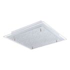 Eglo 201297A Priola 1-Lumière 16W Blanc et nickel satiné Plafonnier LED
