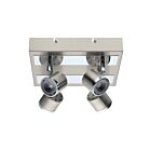 Eglo 201736A 16W 4-lumières Nickel satiné et chrome Éclairage Sur Rail