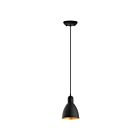 Suspendu Eglo Priddy 203443A 1-Lumière Noir et or 60W