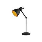 Lampe de table Eglo Priddy 203447A 60W 1-Lumière Noir et or