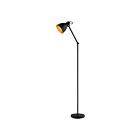 Lampe sur pied Eglo 203448A Priddy 1-Lumière Noir et or 60W