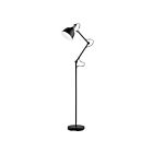 Lampe sur pied Eglo 203517A Thornford 1-Lumière Noir et Chrome 60W