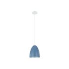 Suspendu Eglo Sarabia-P 204084A 1-Lumière Bleu foncé pastel et argent 75W