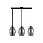 Suspendu Eglo Estanys 204238A 3-Lumières Noir 180W
