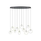 Eglo 206114A 10-lumières 30W Noir et laiton Suspendu