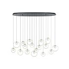 Eglo 206115A 17-lumières 51W Noir et laiton Suspendu