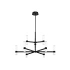 Eglo 207312a Ristretto 18-lumières Noir mat LED Suspendu