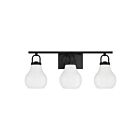Eglo 207852a Mansfield Noir mat Lampe de salle de bain