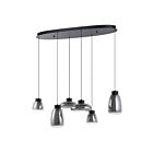 Eglo 390301A 6-lumières 30W Noir Suspendu