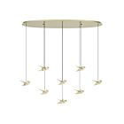 Eglo 390397A 8-lumières 32W Laiton Suspendu