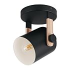 Eglo 43046A Hornwood 1-Lumière 40W Noir et Crème Plafonnier