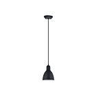 Suspendu Eglo Priddy 49464A 1-Lumière Noir et blanc 60W