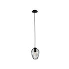 Suspendu Eglo Newtown 49477A 1-Lumière Noir 75W