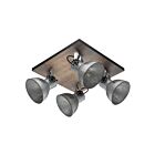 Éclairage sur rail Eglo Barnstaple 49653A 160W Patine brune et noir