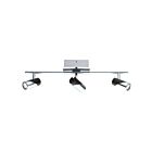 Éclairage sur rail LED Eglo Bernedo 95437A 12.4W Chrome et noir